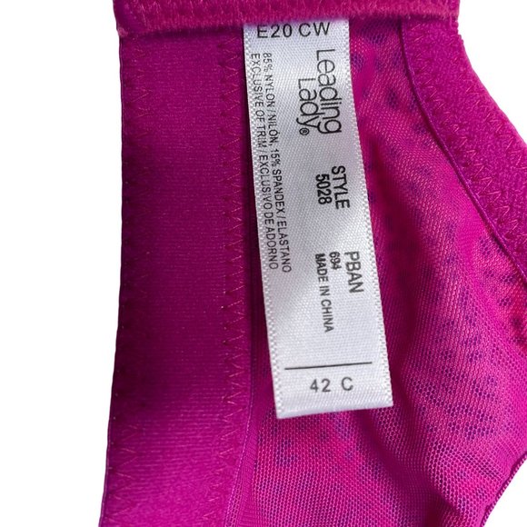 Brigette Seamless Underwire T Shirt Bra Pink Purple Model 5028 Size 42 C New - Picture 9 of 10